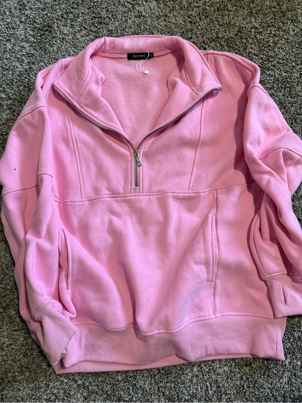 Automet Pink Half-Zip Fleece Pullover